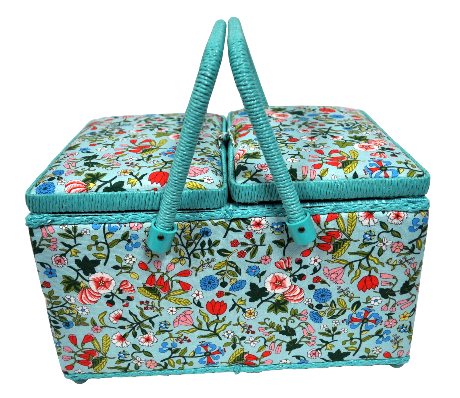 Liberty Fabrics Wildflower Field Twin Lid Sewing Basket