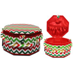 Suzy's Hobby Baskets Large Christmas Chevron Sewing Basket SB013