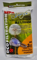 Johnny Vac Hydrogen H2 and Fusion HEPA Vacuum Bags 3 Pack 202H