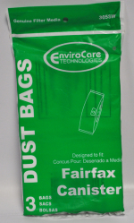 Fairfax Canister and Johnny Vac CondoLux Central Vacuum Replacement Bags 305SW