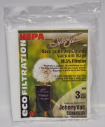 Johnny Vac Condolux Eco Filtration Central Vacuum HEPA Bags 3 Pack 441H