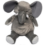 EB Embroider Gray Elford Elephant 16 Inch Embroidery Stuffed Animal