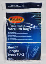 Sharp Style PU-2 Upright Vacuum Cleaner Bags 3 Bags