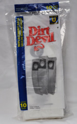 Dirt Devil Type U Upright Paper Vacuum Bags 10 Pack 3-920048-001