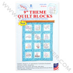 9in Kittens Theme Quilt Blocks Stamped for Cross Stitch and Embroidery