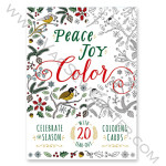 Peace Joy Color Coloring Book