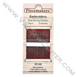 Piecemaker Embroidery Fine Sewing Needles Size 8