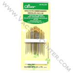 Clover Embroidery Needles Gold Eye Size 3/9