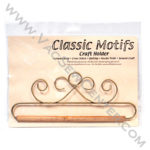 Classic Motifs French Curl Gold With Dowel Craft Holder