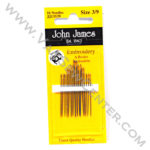 John James Embroidery Needles Size 3/9