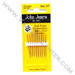 John James Embroidery Ball PoInt Needles Assorted Sizes 3/7