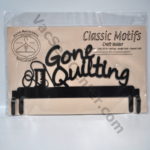 Classic Motifs 12 Inch Gone Quilting Header Charcoal