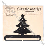 Classic Motifs Christmas Tree 6 Inch Charcoal Split Bottom Craft Holder