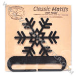 Classic Motifs Snowflake 4 Inch Charcoal Split Bottom Craft Holder with Magnet