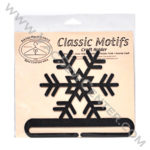 Classic Motifs Snowflake 6 Inch Charcoal Split Bottom Craft Holder