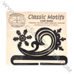 Classic Motifs Snowy Swirl 6 Inch Charcoal Split Bottom Craft Holder