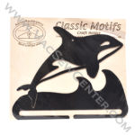 Classic Motifs Orca Whale 8 Inch Charcoal Split Bottom Craft Holder