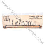 Classic Motifs Welcome 16 Inch Fabric Holder With Dowel