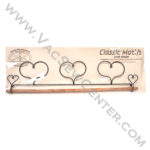 Classic Motifs Triple Heart 16 Inch Fabric Holder With Dowel