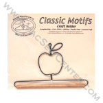 Classic Motifs Apple 6 Inch Fabric Holder With Dowel