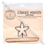 Classic Motifs Star 6 Inch Fabric Holder With Dowel