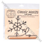 Classic Motifs Snowflake 6 Inch Fabric Holder With Dowel