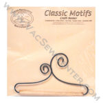 Classic Motifs Double Scroll 4 Inch Fabric Holder With Dowel