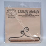 Classic Motifs 6 Inch Double Scroll Holder With Dowel