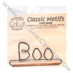 Classic Motifs Boo 6 Inch Fabric Holder With Dowel