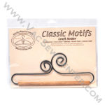 Classic Motifs Double Scroll 8 Inch Fabric Holder With Dowel