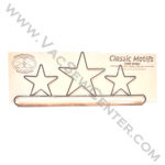 Classic Motifs Three Stars 16 Inch Fabric Holder With Dowel