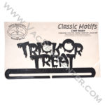 Classic Motifs Trick or Treat 12 Inch Charcoal Split Bottom Craft Holder