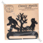 Classic Motifs Boy & Sled 4 Inch Charcoal Split Bottom Craft Holder with Magnet