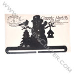 Classic Motifs Frosty Snowman 12 Inch Charcoal Split Bottom Craft Holder