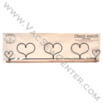 Classic Motifs Three Hearts 22 Inch Fabric Holder With Dowel