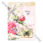 Flowers and Butterfly Thank You Cards