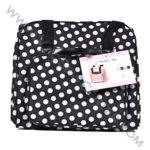 Hemline Dotty Black Polka Dots Serger Overlock Tote Bag