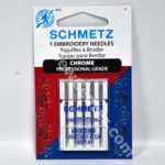 Schmetz Chrome Embroidery Needle 5 ct Size 90-14