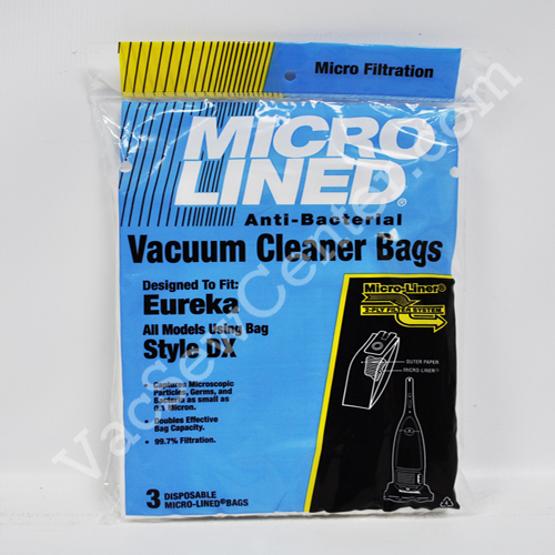 DVC Micro Lined Eureka Style DX Microlined Paper Vacuum Bags 3 Pack 