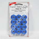 Super Bobs MasterPiece Cotton 80yd Prewound Bobbins 12ct Class 15 Marine Blue