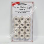 Super Bobs MasterPiece Cotton 80yd Prewound Bobbins 12ct Class 15 Bisque