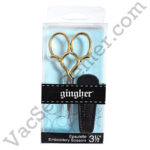 Gingher 3 1/2 Inch Goldhandle Epaulette Embroidery Scissors