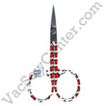 3 3/4 Inch Holiday Embroidery Scissors Poinsettia