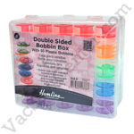 Double Sided Bobbin Box with 50 Rainbow Bobbins