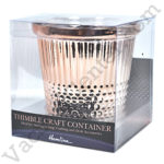 Hemline Rose Gold Thimble Themed Craft Container