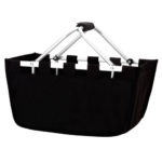 Viv and Lou Black Market Tote with Durable Removable Aluminum Frame