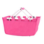 Viv and Lou Hot Pink Market Tote with Durable Removable Aluminum Frame