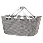 Viv and Lou Houndstooth Market Tote with Durable Removable Aluminum Frame