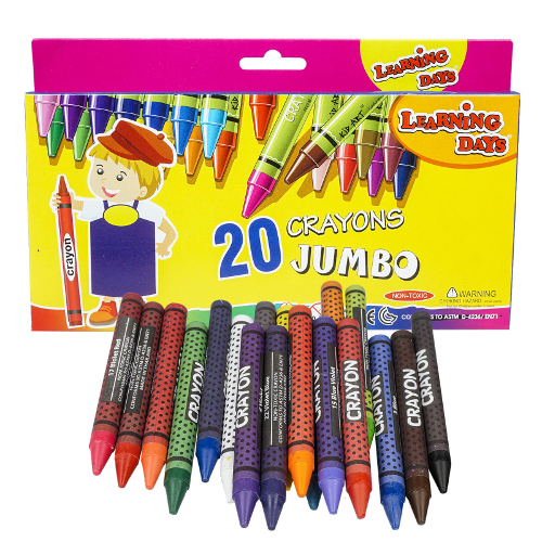16 Piece Learning Days Jumbo Crayons with Case - Dixon's Vacuum