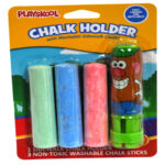 Playskool Chalk Holder Set with Washable Sidewalk Chalk